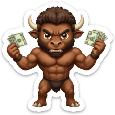 Angry buffalo, taking my money sticker