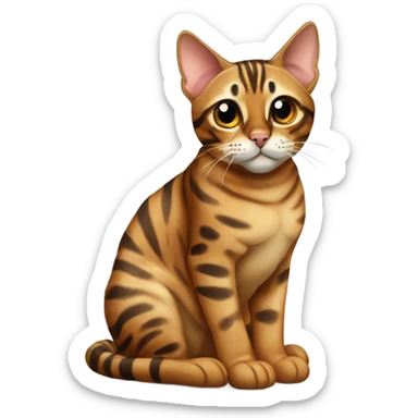 bengal cat sitting  sticker