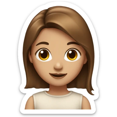 birthday girl brown hair  sticker