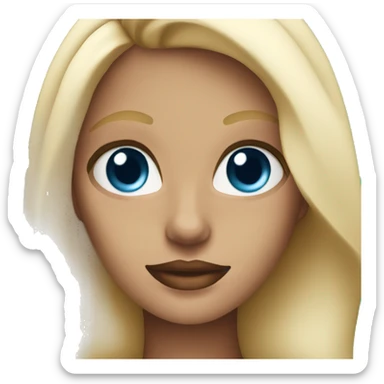 blonde girl blue eyes with Starbucks cup drink sticker