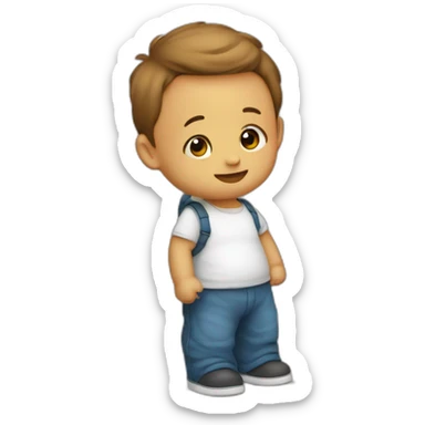 Bébé sur le dos de papa sticker