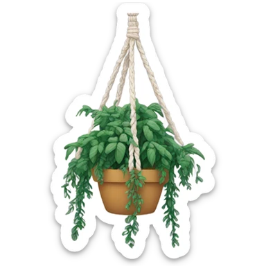 Hanging macrame plant  sticker
