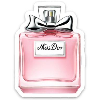 Light pink Miss Dior perfume with bow sticker