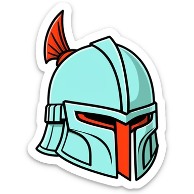 Casco de gerrero sticker