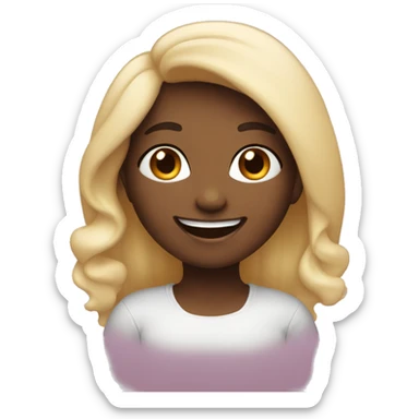 Happy girl with ombré hair  sticker