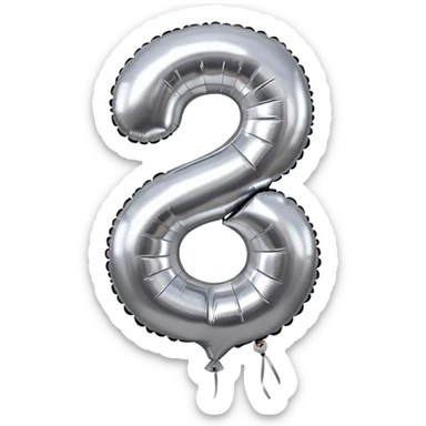 Foil balloon number twenty-four sticker