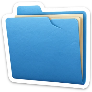 blue color file document sticker