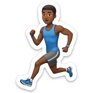 blackman running exercise sport sticker