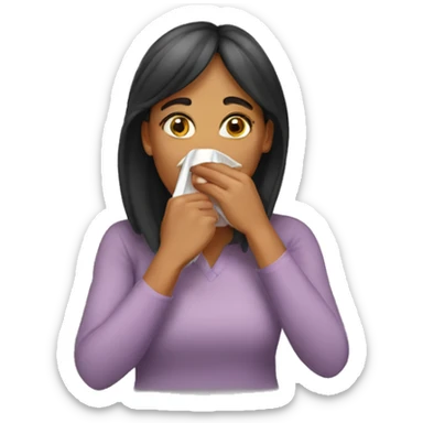 woman covering nose smell bad sticker