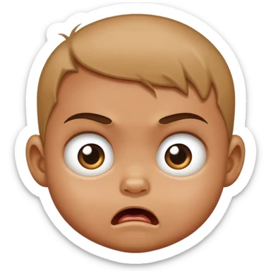 A baby being hangry sticker