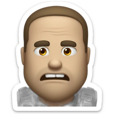 Roblock cracter with shocking face sticker