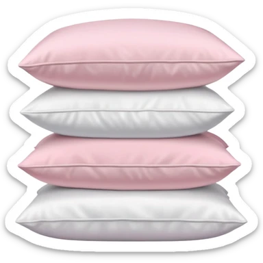 Powder pink and white pillows stack sticker