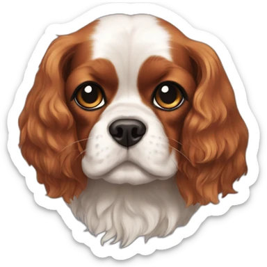 cavalier king charle noir sticker