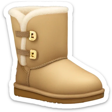 a pair of sand colored ultra mini ugg boots sticker