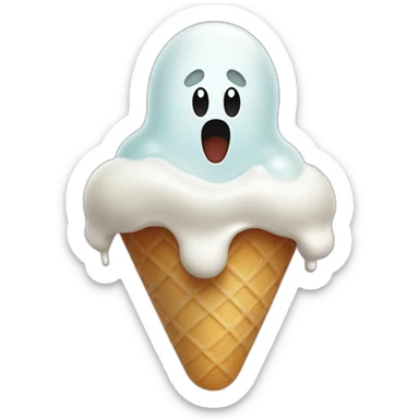 ghost icecream sticker