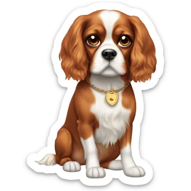 dog cavalier king sticker