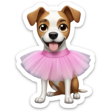 Dog wearing tutu sticker