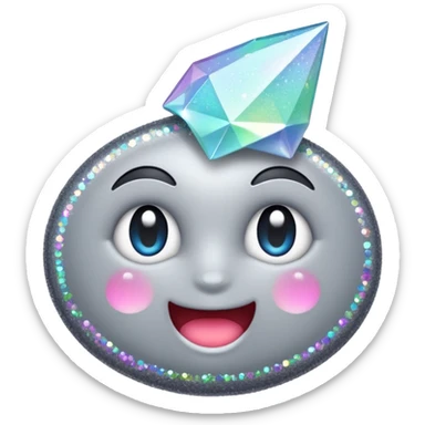 vamp glitter gray sticker