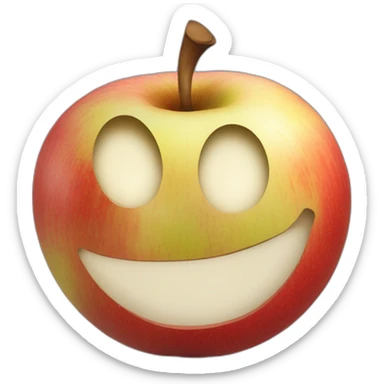 Une fusée sur une pomme sticker