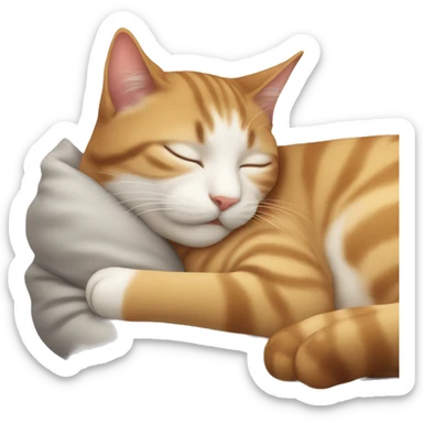 Sleeping cat sticker