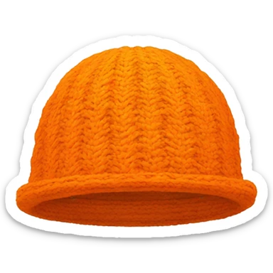 orange winter hat sticker
