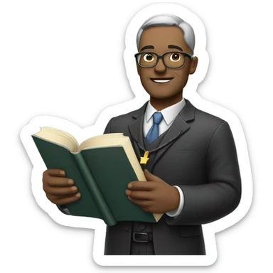 A professor CEO who is also a Catholic deacon sticker