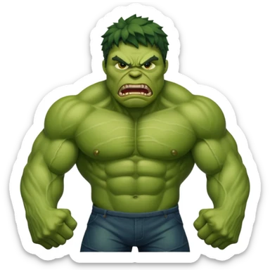 Angry hulk sticker