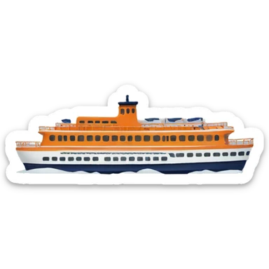 orange staten island ferry sticker