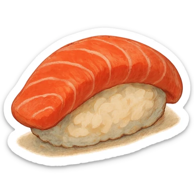 nigiri sushi, ghibli style sticker