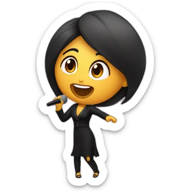 The singer Lulu singing shout sticker