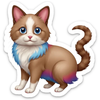 Rats pooping dogs running rose nail polish rainbow ragdoll sticker