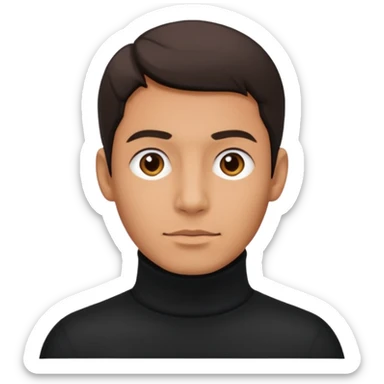 man in turtle neck sticker