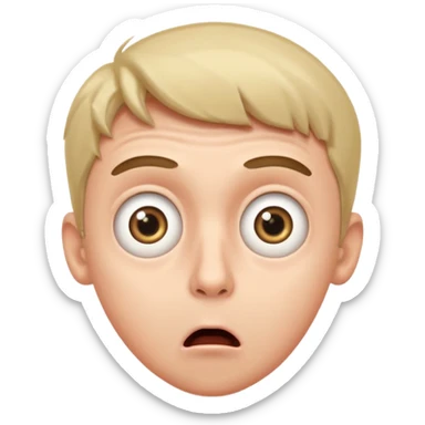 astonished man sticker