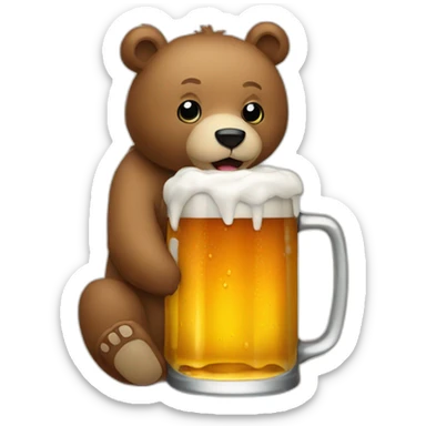 Bear beer sticker