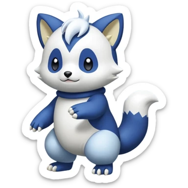 Oshawott-Meowstic-fusion sticker