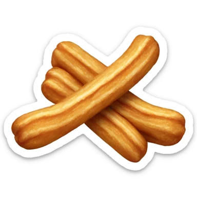 Plain churro on plate sticker