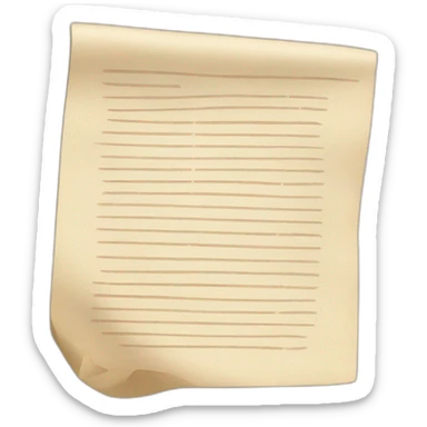 A paper recipe sticker