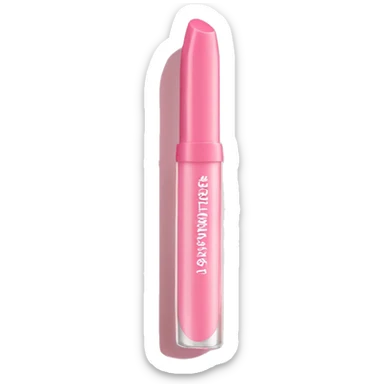 Pastel pink colored lip gloss tube sticker