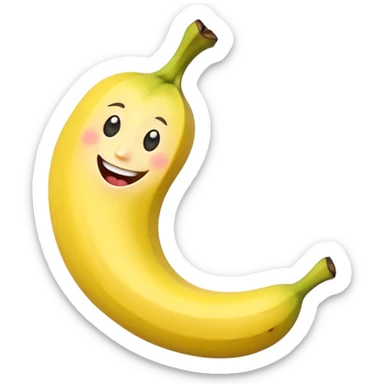 Funny banana sticker
