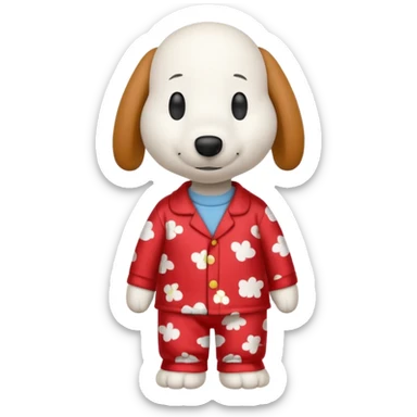 Snoopy in pajamas  sticker
