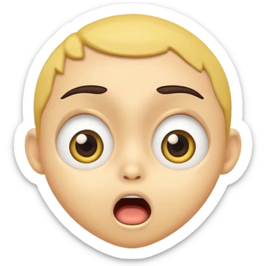 Shocking face mamoji animated sticker