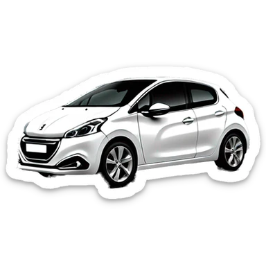 peugeot 208 red  sticker