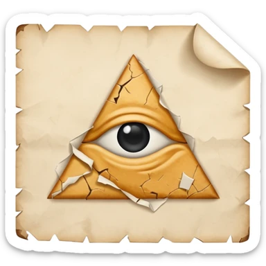 illuminati Paper contract with bite marks tearing through the signature field. sticker