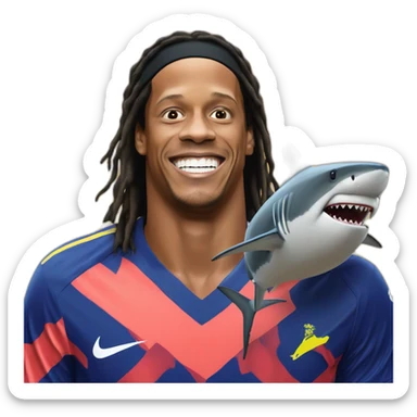 Ronaldinho gaúcho shark atack sticker