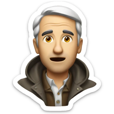 French man have a surprised  sticker