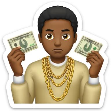 gangsta with cash sticker