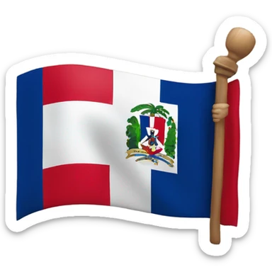 dominican flag with the figure sticker
