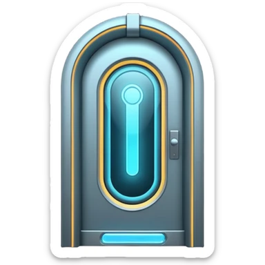 futuristic door portal sticker