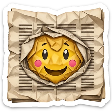 newspaper no face sticker