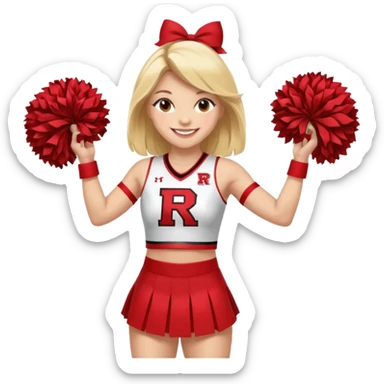 Rutgers full body Cheerleader sticker